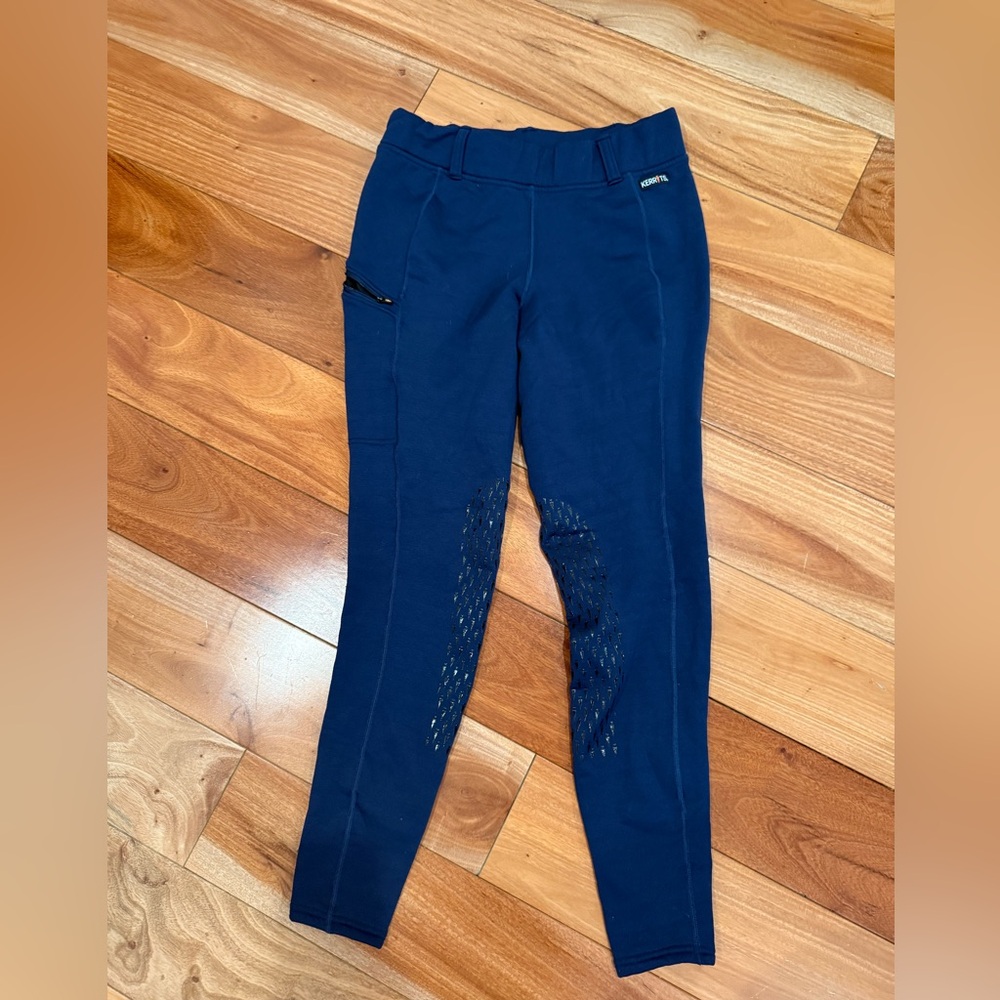 Kerrits Navy Riding Pants with Grip Patches